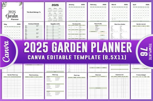2025 Garden Planner Canva KDP Interiors