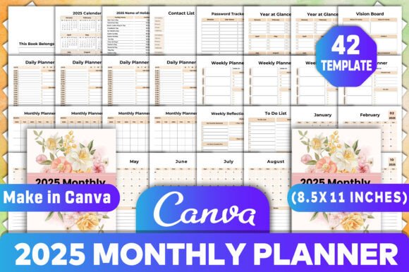 2025 Monthly Planner Canva KDP Interiors: A Comprehensive Guide to Organizing Your Year