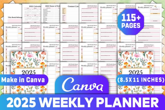2025 Weekly Planner Canva Kdp Interiors: A Versatile Tool for Organized Living