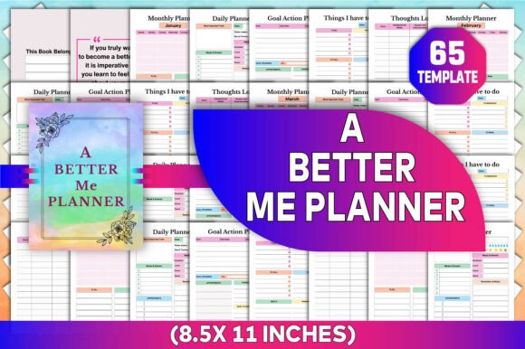 A Better Me Planner Canva Kdp Interiors