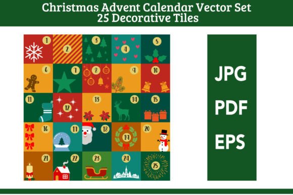 Christmas Advent Calendar Vector Set X25: A Strategic Tool for Creative and Commercial Success