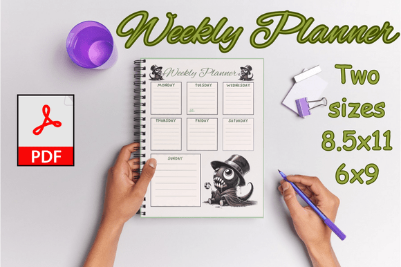 Cute Monster Weekly Planner: A Whimsical Tool for Productive Planning