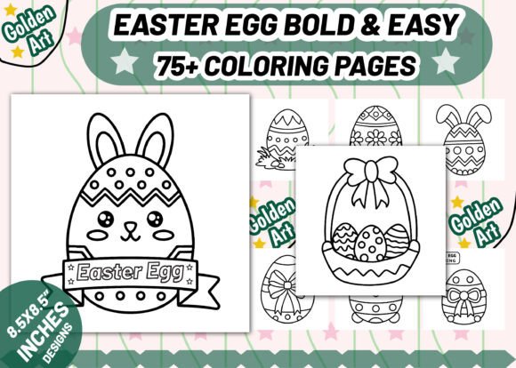 Easter Egg Bold and Easy Coloring Pages