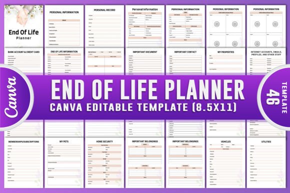 End of Life Planner Canva KDP Interiors: A Modern Solution for Organized Legacy Planning