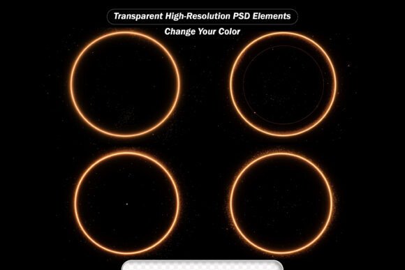 Enhancing Visual Projects with PSD Realistic Golden Sparkle Frame Design