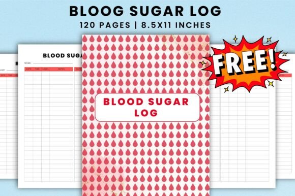Free Blood Sugar Log for Canva KDP