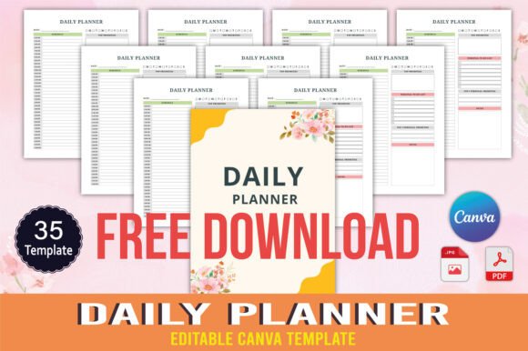 Free Daily Planner Canva Template: Simplify Your Day with Purpose