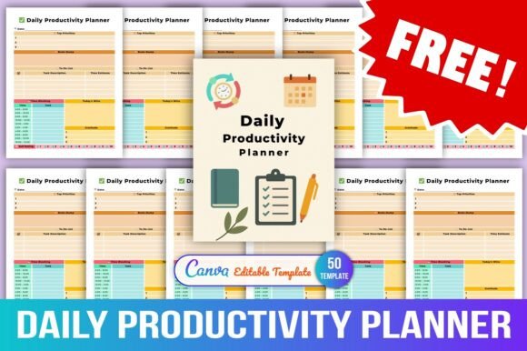 Free Daily Productivity Planner: Stay Organized, Focused & Intentional