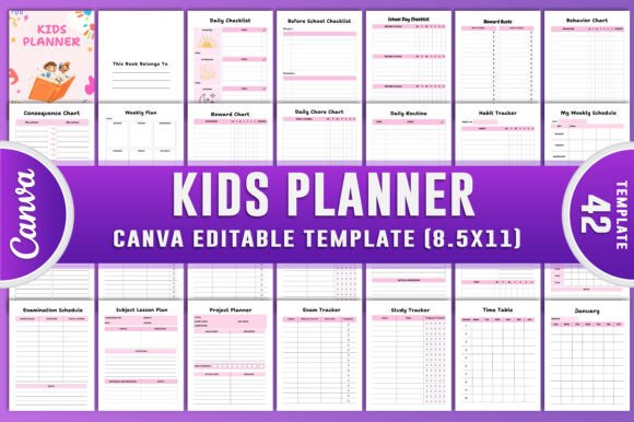 Kids Planner Canva KDP Interiors: A Versatile Tool for Organizing Kids’ Lives