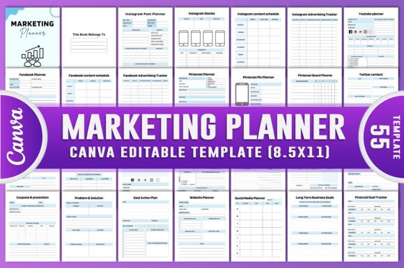 Marketing Planner Canva KDP Interiors