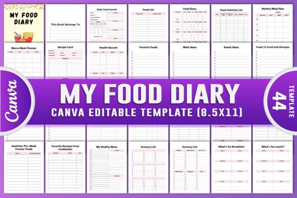 My Food Diary Canva KDP Interiors: A Comprehensive Guide to Customization and Efficiency