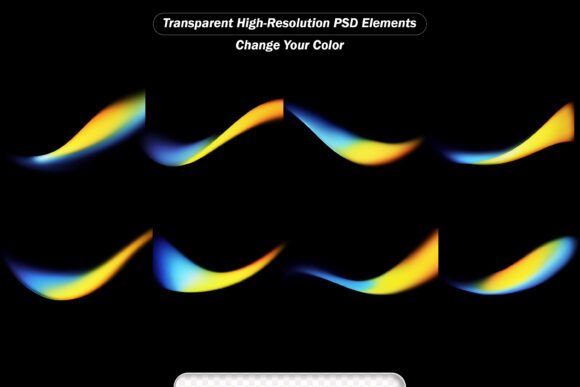Power Gold Orange Wave Design Transparency: A Versatile Tool for Creative Lighting